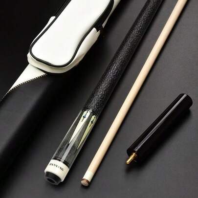 JIAN YING 1pc Premium American 9-Ball Cue, Pool Cue, Billiard Cue With Linen Grip, Sweat & Slip Resistant, Professional Billiard Cue Made Of North American Hard Maple, 12.5mm Tip, 18-20oz Weight, 148cm/58" Length, Includes Cue, Cue Sleeve, Extension, Glove, And Cue Cloth - An Ideal Choice For Pool Enthusiasts