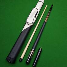 JIAN YING Taco de billar profesional estilo americano JY, taco de 9 bolas, agarre de lino, resistente al sudor y al deslizamiento, 1 pieza de taco de billar profesional, construcción de madera de arce, punta de 12.5 mm, peso 18-20 onzas, golpe preciso, longitud 148 cm/58 pulgadas, incluye 1 taco, protector de punta de taco, 1 funda de taco, 1 extensión, 1 guante, 1 paño de taco, opción ideal para entusiastas del billar