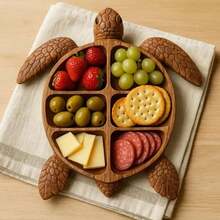 Octopus Serving Tray: Creative Octopus Charcuterie Board – Multi-Compartment Food Platter For Dried Fruits, Sweets, And Snacks – Stylish Party Platter For Home And Buffets - con rùa - Xem 4