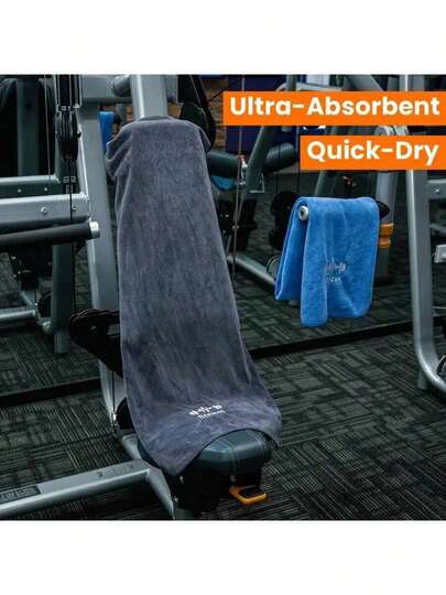 2 pezzi/1 pezzo Asciugamani da palestra in microfibra ultra morbida neri, grigi e blu (40 x 95 cm), asciugamani extra large e spessi con anello per appenderli, adatti per attrezzature fitness, assorbenti e ad asciugatura rapida, possono essere usati come asciugamani da palestra, asciugamani sportivi, asciugamani da club, ideali per fitness, yoga, nuoto, campeggio, tennis, allenamento e corsa, ottimi anche per feste, attrezzatura da campeggio, essenziali da spiaggia, piscina e piscina gonfiabile, unisex
