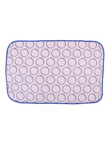 1 pieza Almohadilla portátil de planchar para viajes, tabla de planchar de 6 capas con diseño colgante, patrón circular y borde azul, resistente al calor y antideslizante, sin necesidad de electricidad para ropa, exterior, campamento, hoteles - Multicolor - Ver 7