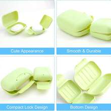 Boîte à savon de voyage créative et portable avec couvercle, étanche et imperméable, boîte de rangement pour savon fait main/savon de toilette, récipient à savon de lessive pour la maison avec couvercle et verrou, plateau de rangement portable pour fournitures de salle de bain (couleur aléatoire)