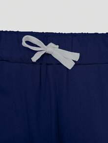 cimmuovere Pantalones de trabajo de cintura alta ajustados - Diseño de múltiples bolsillos - Pantalones delgados y transpirables - Bolsillos con cremallera lateral - Dobladillo elástico - Azul Marino - Ver 9