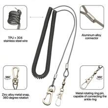 1 Set Elastic Expandable Lightweight Bird Leash With Anti-Bite Leg Rings, Stainless Steel Flight Training Rope, Parrot Flight Suit For Parrots, Parakeets, Cockatoos, Cockatiel And Other Bird Owners - View 8