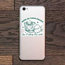 Adesivo engraçado para escritório - Nenhum dos seus e-mails está me encontrando bem - Adesivo de humor sarcástico para laptop, mesa e garrafa de água - Design de meme de gato para trabalhadores remotos e funcionários de escritório (vinil, 3 polegadas)