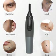 Conduroma Unisex Electric Eyebrow Trimmer/Razor, Rechargeable Multi-Function Personal Groomer, Painless Precision Trimmer, With Washable Blades, For Face, Beard And Neck (Black)