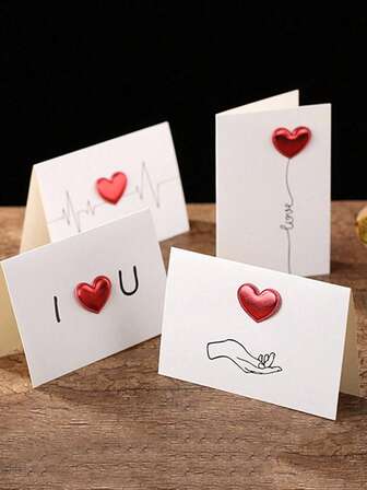 1pc Envelope Included 520 Valentine's Day Gratitude Handmade Small Card Blessing Thanks Love Message Mother Fun Greeting Card,Ideal Gifts For Him Her,Family,Friends,For Birthdays,For Christmas,For Housewarming,For Fall/Autumn/Winter,Street Casual Chic