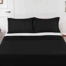 2-Pack Fundas de Almohada 1800 Hilos, Fundas de Almohada de Microfibra Suave Cepillada, Transpirables sin Arrugas y Lavables a Máquina - negro - Ver 7