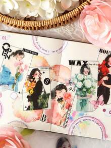 15 adesivos vintage para meninas, para scrapbooking, decoração de cadernos, presentes, escritório, casa, etiquetagem, sala de aula, entretenimento, planejador de estudantes, materiais de artesanato com colagem retrô