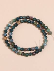 Cuentas de piedras naturales, cuentas sueltas de obsidiana, jade birmano, ojo de tigre, redondas y lisas, piedras preciosas de curación de energía para hacer joyas, pulseras y collares DIY