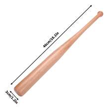 1pc Durable Solid Rubber Wood Baseball Bat, Natural Wood Grain Design, Suitable For Adult Athlete Practice And Training. Available In Multiple Colors, Ideal For Batting Practice, Elegant Baseball Shape, High-Quality Baseball Bat.