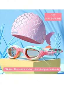 1pc/2pcsYouth Silicone Swim Goggles & Cap – Anti-Fog, Leakproof, Comfort-Fit For Boys And Girls, Ideal For Water Sports - Multicolor - View 10