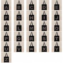 Grand sac fourre-tout à capacité élevée pour le travail, les déplacements, sac de transport avec motif lettre, sac en canevas, sac d'épaule pour les livres de l'université, sac de courses léger