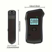 Professional Alcohol Tester - High Precision 0.001% BAC, LCD Display, Portable Breath Alcohol Detector, Suitable For Personal/Commercial Use - Black - View 7