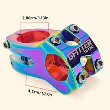 1pc 25.4*45mm Hollow Bicycle Handlebar Stem, Suitable For Most Bicycles, Road Bikes, Mountain Bikes, Mini Bikes, Fixed Gear Bikes, Bicycle Accessories - Multicolor - View 12