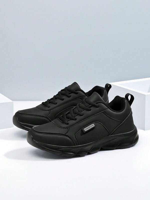 Nowe czarne buty damskie, modne, uniwersalne, codzienne trampki, antypoślizgowe, odporne na zużycie, lekkie, wygodne, odporne na zabrudzenia, łatwe w czyszczeniu buty robocze