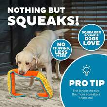 Outward Hound Durablez X-Large Nubby Snake Stuffing-Free Squeaky Plush Dog Toy For Puppies &Amp; Dogs - Interactive, Soft Yet Tough, No Mess, Jumbo Squeaker, Long-Lasting Play, 39 Inch, Orange - ColorD - View 4