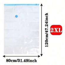 5 piezas Bolsas de almacenamiento al vacío, Bolsas de compresión extra gruesas a prueba de agua y aire para edredones, ropa, viajes, dormitorio, bolsas reutilizables ahorradoras de espacio, ideales para regalos de Navidad