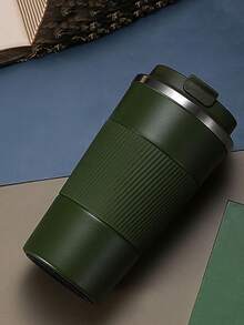 1 Pc Stainless Steel Insulated Travel Mug, Stainless Steel Coffee Cup, Mug, Double Wall Vacuum Water Bottle With Lid, Hot And Cold Dual Purpose Water Bottle, Suitable For Hot And Cold Drinks, Easy To Carry, Suitable For Home, Travel, Outdoor, Coffee, Back To School, Christmas, New Year, Cup, Cup, Insulated Water Bottle