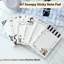 1 Libreta de bolsillo A7 con diseño de Snoopy, libreta portátil, libro de contabilidad, cuaderno, libreta portátil para estudiantes (estilo aleatorio) - Multicolor - Ver 7
