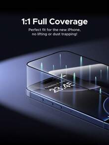 UGREEN 2pcs Phone Screen Protector Tempered Glass Black Edge Compatible With IPhone 17 Air Pro Max