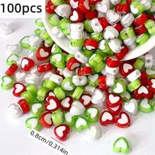 100/200pcs 8mm Acrylic Beads, Center Beads, Love Beads, Orange, Black, Purple, Halloween Holiday Beads, Party Decoration Beads, DIY Accessory Beads, Can Be Made Into Bracelets, Bracelets, Bracelets, Phone Chains, Decoration Beads