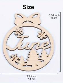 1pc Personalized Christmas Decoration, Customized Christmas Tree Ornament, Wooden Christmas Decor, Customized Children's Name, Back To School - Multicolor - View 8