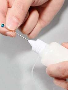 1/3 件 30 毫升空胶水瓶，带针头精密尖端涂抹器瓶，可再填充，液体分配瓶滴瓶，易挤压涂抹器，适用于卷纸 DIY 工艺学校