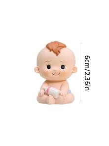 One Baby Bottle Doll Decorative Ornament, Blue And Pink Hat, Suitable For Gender Reveal Parties, Birthday Parties, Baby Shower Decorations. - Multicolor - View 13
