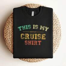 Women T-Shirt Print This Is My Cruise Shirt Funny Love Cruising Vacation Trip T-Shirt Casual Breathable Fashion Female Stretched Soft T-Shirt For Women Casual Women Top Graphic Tees Graphic Summer Stylish Slightly Designer Clothes Top For Everyday Wear Unisex Streetwear