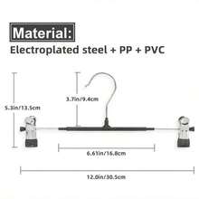 10/5/1 Kẹp treo quần áo bằng thép không gỉ và 1 móc treo quần áo, có thể kéo dài, liền mạch, dễ sử dụng, rất thích hợp cho tủ quần áo và sử dụng tại nhà, rất thích hợp để phơi váy và quần áo, có chút khác biệt về màu sắc không ảnh hưởng đến việc sử dụng - Nhiều màu - Xem 5