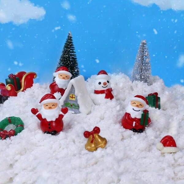 4pcs-Christmas Cute Snowman Festival Decoration Ornament Statues Desktop Small Ornament Decorations
