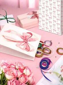 1/6/12 piezas Bolsas de regalo de papel con lazo lindo, bolsas de fiesta, bolsas de regalo rosas, bolsas de papel kraft pequeñas - Diseño de lazo adorable, reutilizables y de material de papel kraft, adecuadas para dulces de boda, decoración de fiesta de cumpleaños y despedida de soltera, con asas, bolsas de regalo con lazo encantador, recuerdos de despedida de soltera, recuerdos de invitados de boda, suministros de Halloween, decoración de Halloween, decoración navideña