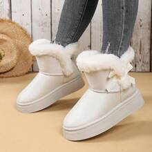 Women Snow Boots - Beige - View 2