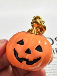 1 قلادة مفتاح بشكل قرع وجمجمة للهالوين، إكسسوارات السيارة والحقيبة والهدايا للأصدقاء والمعلمين في عيد الميلاد والهالوين، حامل بطاقة الهوية وإكسسوارات الحقيبة