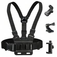 2PC Chest Mount Harness Strap Phone Holder Action Camera POV For Mobile Phone EM - Black - View 8
