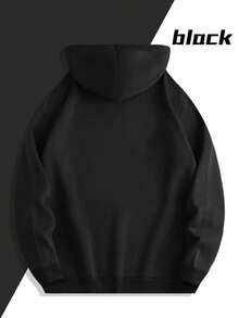 [Bestseller de Parejas 2025] Sudaderas con Capucha Engrosadas para Otoño e Invierno - Diseño de Amor Geométrico, Abrigo Suelto Unisex CP al Estilo Mismo,  Caliente - Prenda Única Negra para Mujer - Ver 3