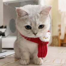 Cachecol Quente de Tricô para Cães e Gatos Pequenos - Macio e Elástico, Design Aconchegante de Natal com Estampas Xadrez e Listradas, Lavar à Mão Apenas, Acessório Aquecedor de Pescoço para Outono e Inverno