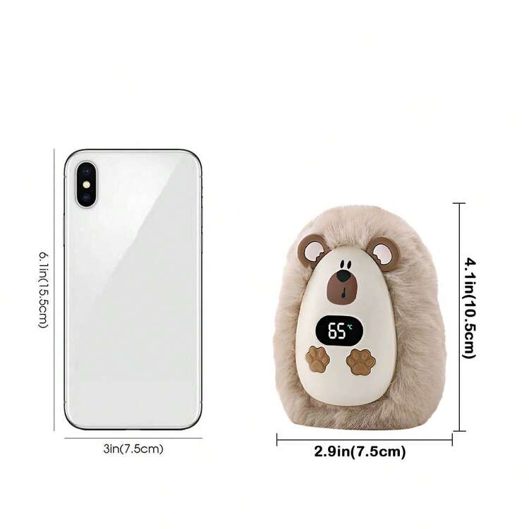 Cute Plush Reusable Hand Warmers Rechargeable 1200mAh Portable Pocket Warmer Fast Heating 3 Temperatures Adjustment Outdoor Hand Heater For Winter Essentials Halloween Christmas Gifts - Multicolor - View 2
