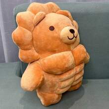 1 pieza Oso de peluche grande y musculoso de 30CM/11.8 PULGADAS, juguete de animales de peluche suave y adorable, almohada de peluche divertida, muñeco de león o vaca, regalo creativo para Navidad, vacaciones o cumpleaños