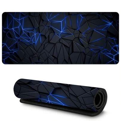 1 miếng lót chuột chơi game thiết kế hình học sáng tạo, kiểu dáng thời trang, chuột chơi game cỡ lớn chống nước, viền khâu, miếng lót chuột chống trượt cho gia đình và văn phòng, tranh trừu tượng