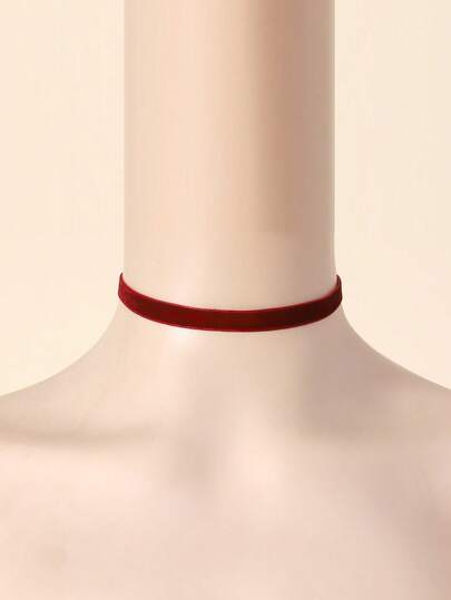 1 peça de colar gargantilha estreita de tecido, acessório decorativo simples para mulheres, verão