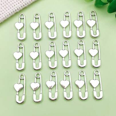 10 épingles pendentifs en forme de cœur en alliage simple - matériaux d'accessoires DIY populaires pour l'artisanat