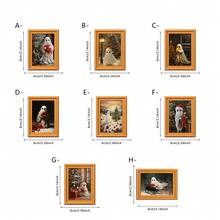 1/8 件油画风格磁性装饰艺术冰箱贴，圣诞树和鬼魂创意磁铁，圣诞节万圣节时尚磁性冰箱贴套装，方便在冰箱上整理用于厨房整理和展示 - 多色1 - 查看 2