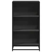 Libreria Larryhot nera 60x35x107,5 cm in legno ingegnerizzato, resistente e durevole, facile da montare, stile decorativo, adattA, Per riporre soprammobili, statuette, libri, piccoli oggetti, ecc. - nero - Visualizzare 4