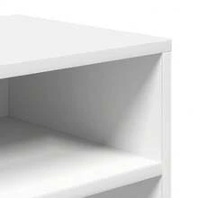 Libreria Larryhot bianca 66x31x80 cm in legno ingegnerizzato, resistente e durevole, facile da montare, stile decorativo, adattA, Per riporre soprammobili, statuette, libri, piccoli oggetti, ecc. - Bianco - Visualizzare 7