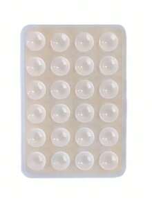 4 Packs New Fashion Silicone 24-Suction Cup Adhesive Phone Holder, No Drilling Required - Clear - View 2