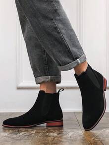 全新手工男士户外休闲靴，柔软舒适皮革踝靴，防滑耐磨平底鞋，适合通勤、徒步旅行、散步