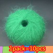 10pcs Mohair Yarn, Soft & Fluffy, Suitable For DIY Knitting, Crochet Sweater, Scarf, Cardigan, Hat - Multicolor - View 13