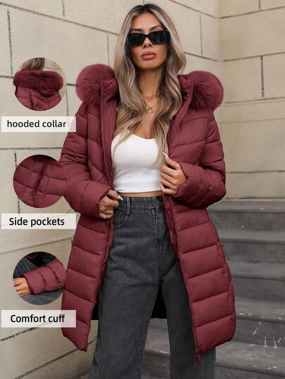 Chaqueta ligera de plumón para mujer de Giolshon - Con capucha, de múltiples bolsillos, adecuada para usar en capas y para uso casual al aire libre en otoño/invierno